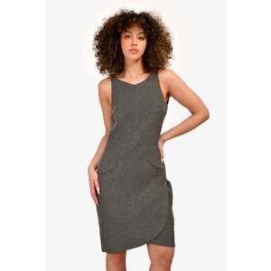 Chanel Silver Metallic Tweed Sleeveless Dress Size 38